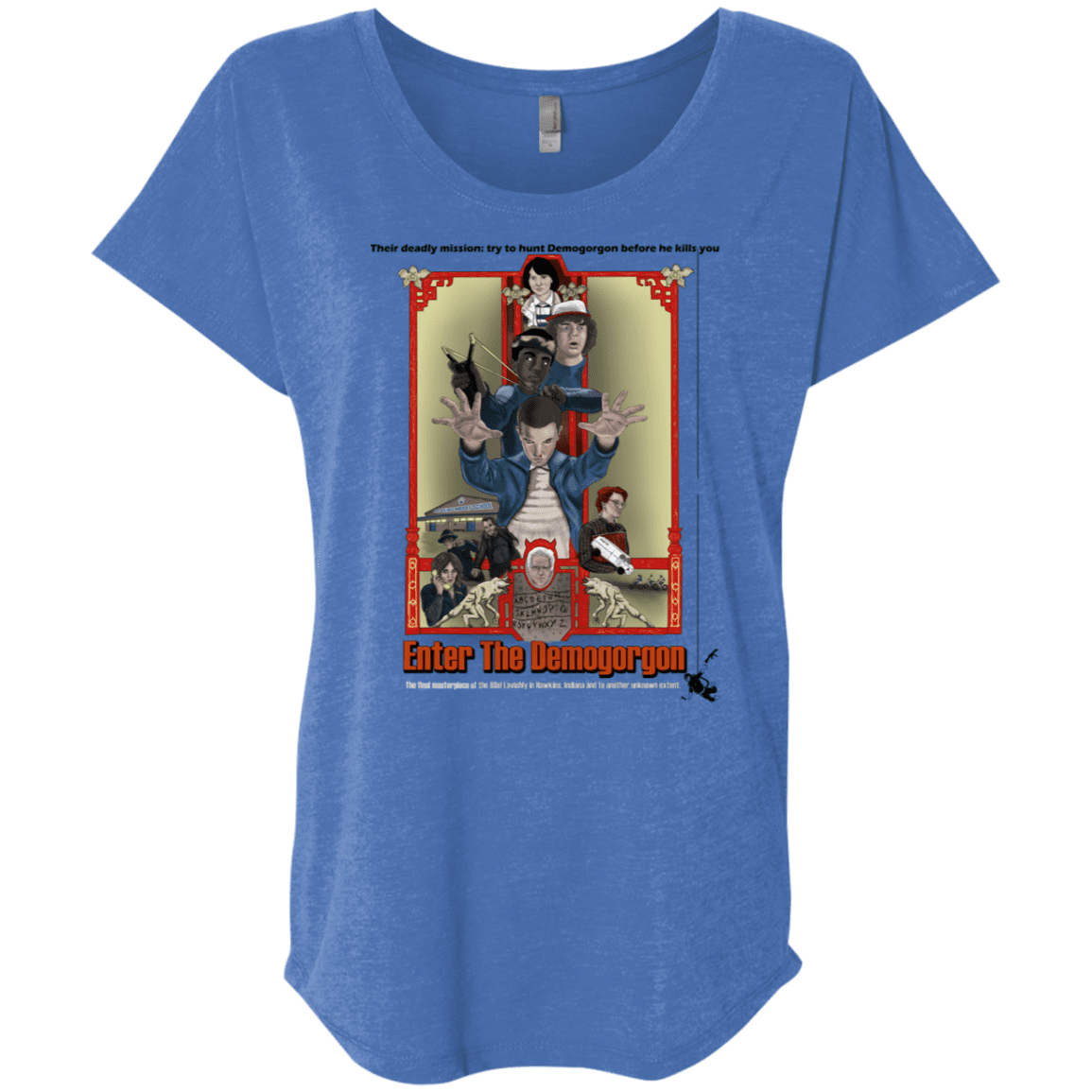 T-Shirts Vintage Royal / X-Small Enter the Dragon Triblend Dolman Sleeve