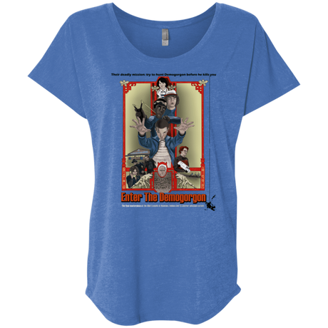 T-Shirts Vintage Royal / X-Small Enter the Dragon Triblend Dolman Sleeve