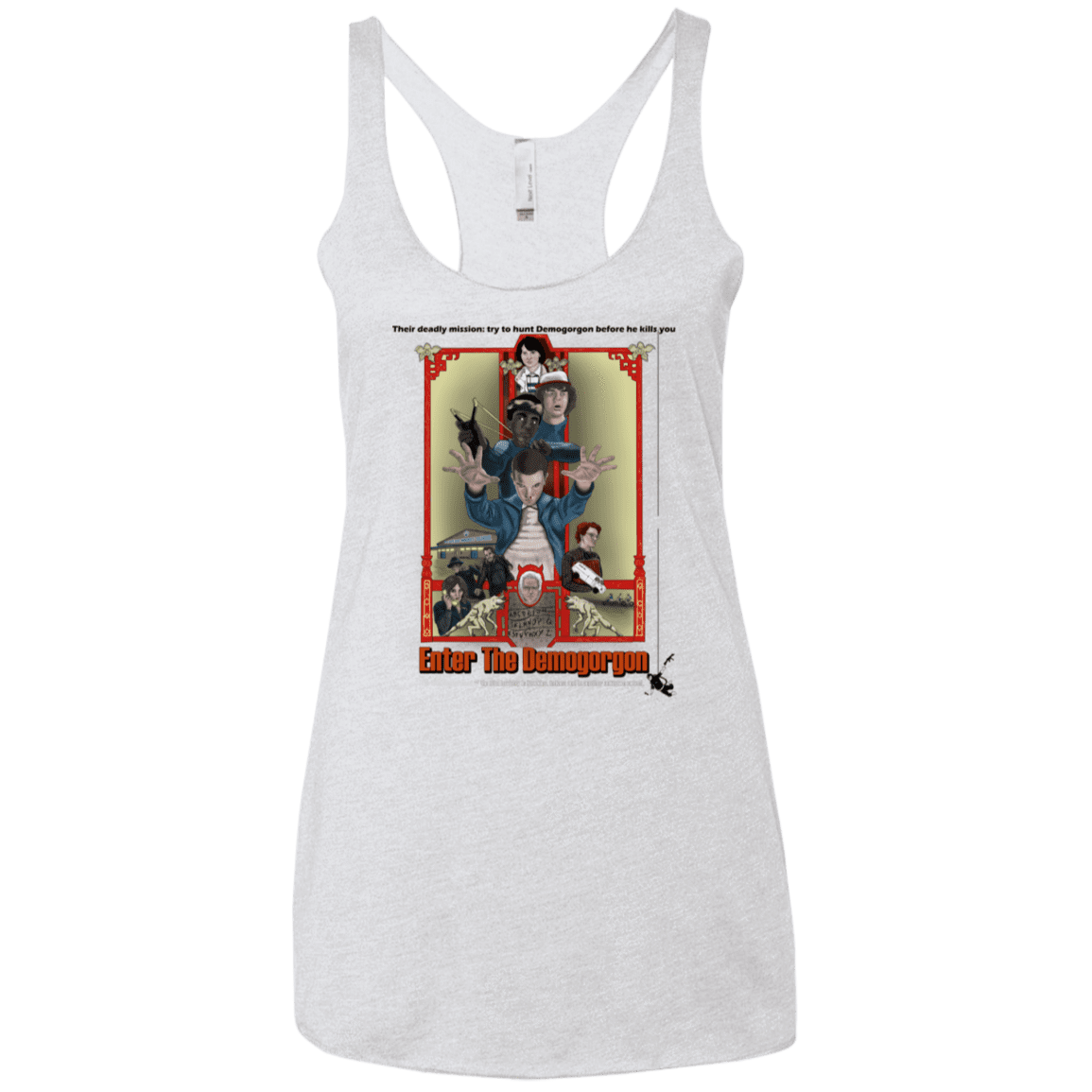 T-Shirts Heather White / X-Small Enter the Dragon Women's Triblend Racerback Tank