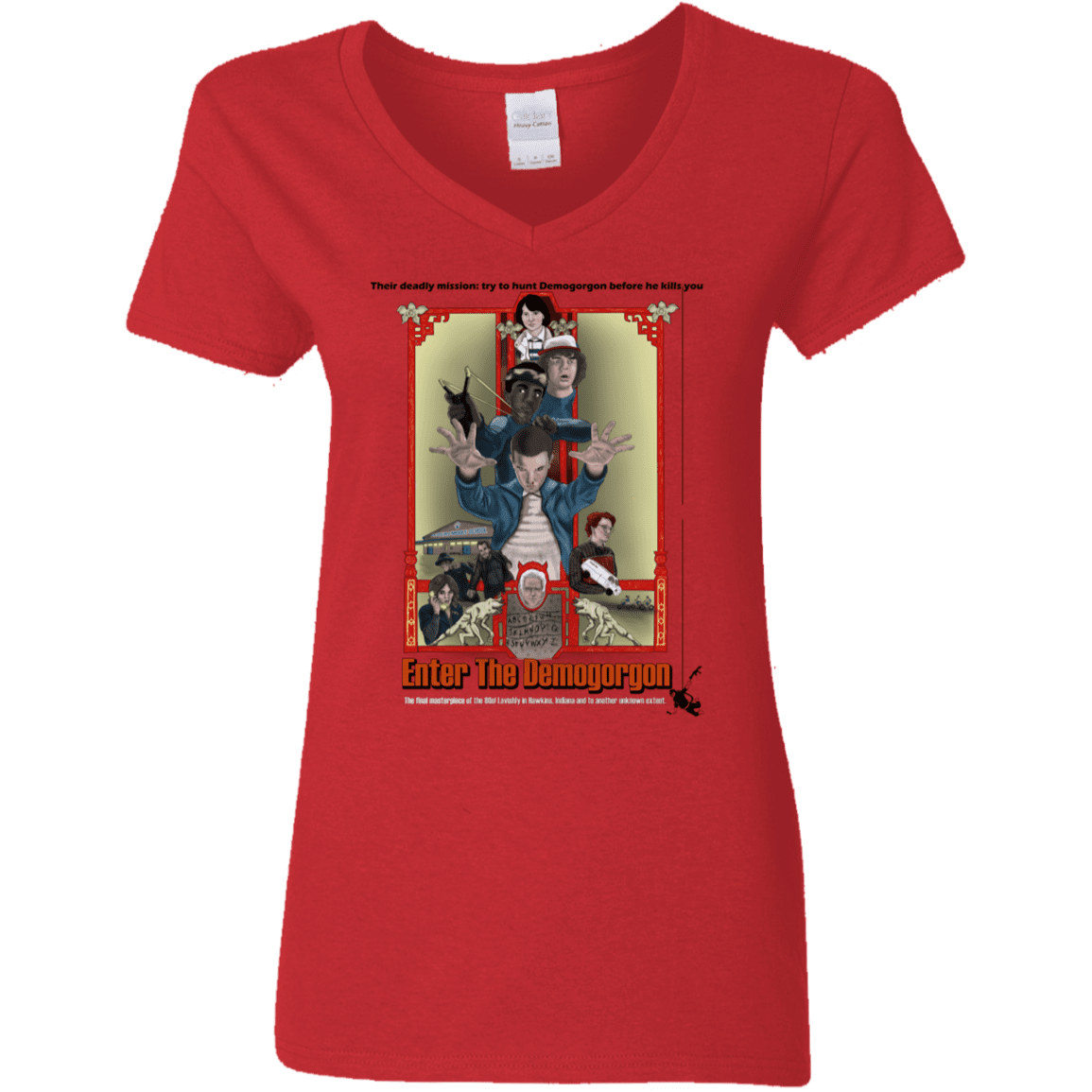 T-Shirts Red / S Enter the Dragon Women's V-Neck T-Shirt