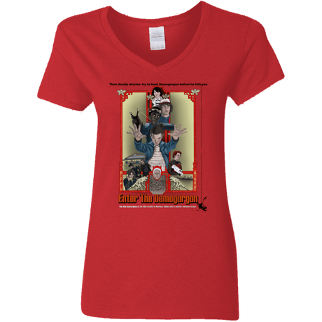 T-Shirts Red / S Enter the Dragon Women's V-Neck T-Shirt