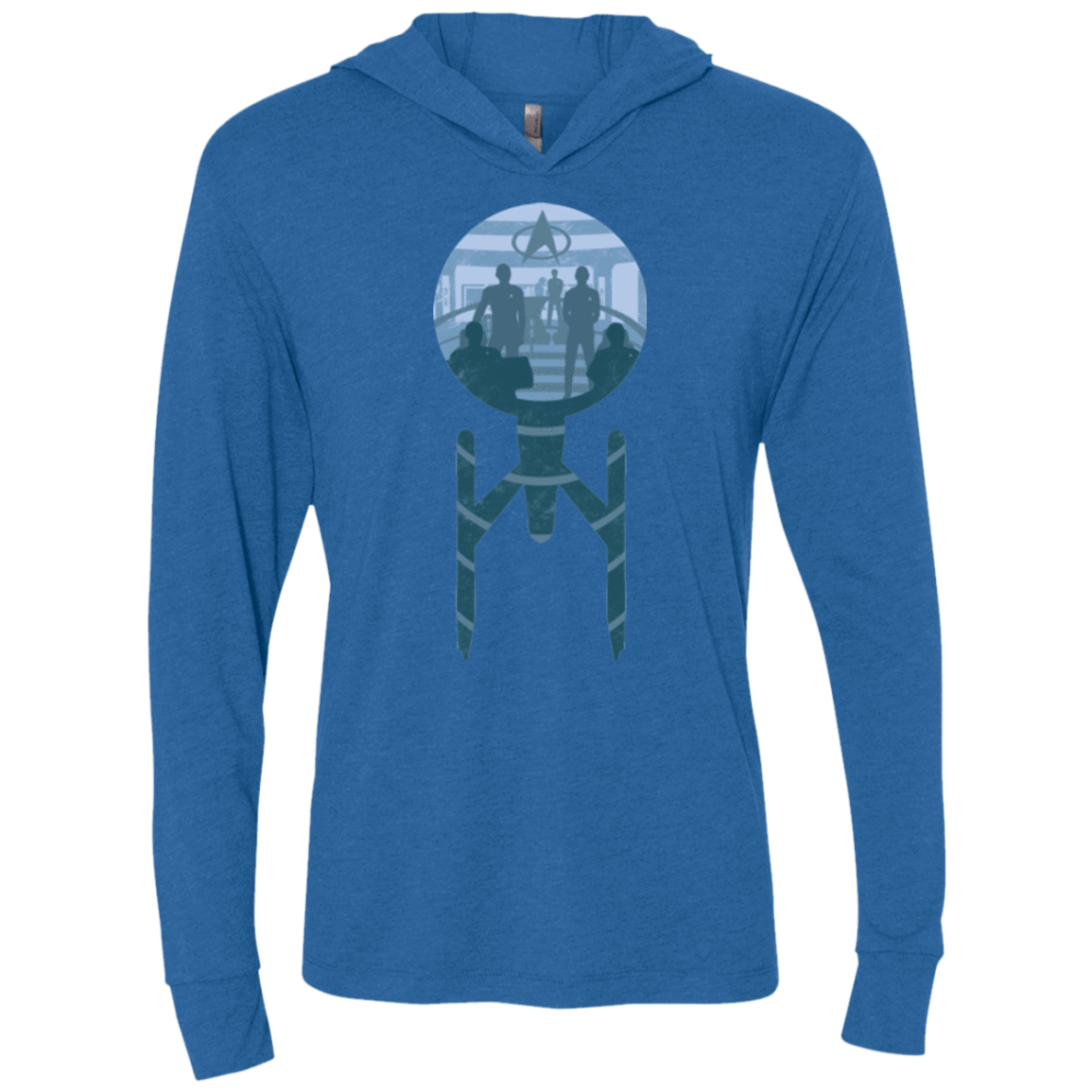 T-Shirts Vintage Royal / X-Small Enterprise Crew Triblend Long Sleeve Hoodie Tee