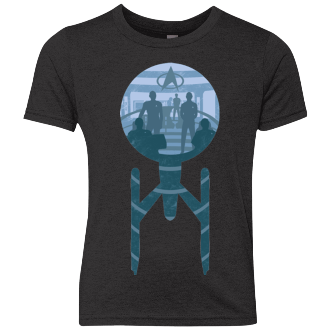 T-Shirts Vintage Black / YXS Enterprise Crew Youth Triblend T-Shirt