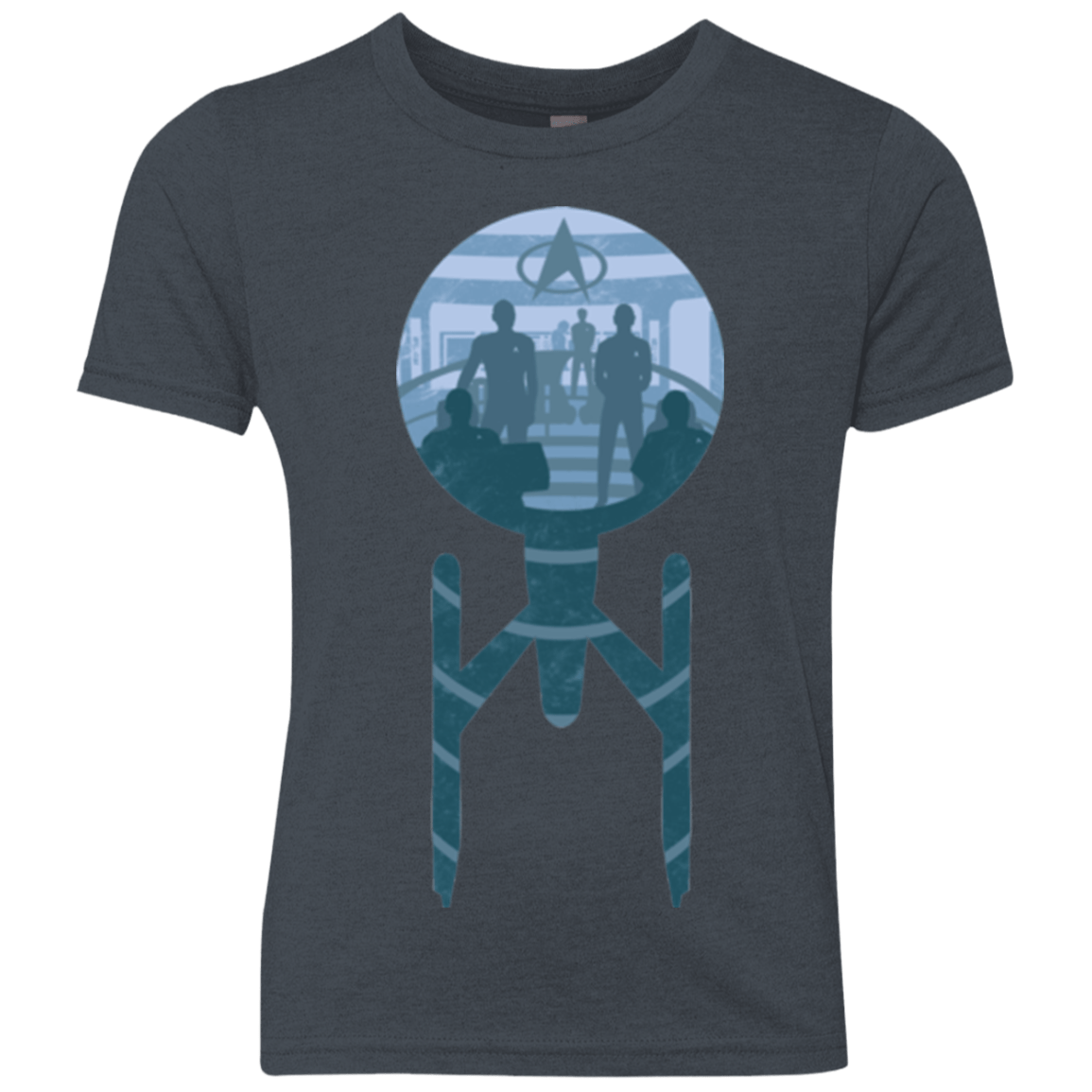T-Shirts Vintage Navy / YXS Enterprise Crew Youth Triblend T-Shirt