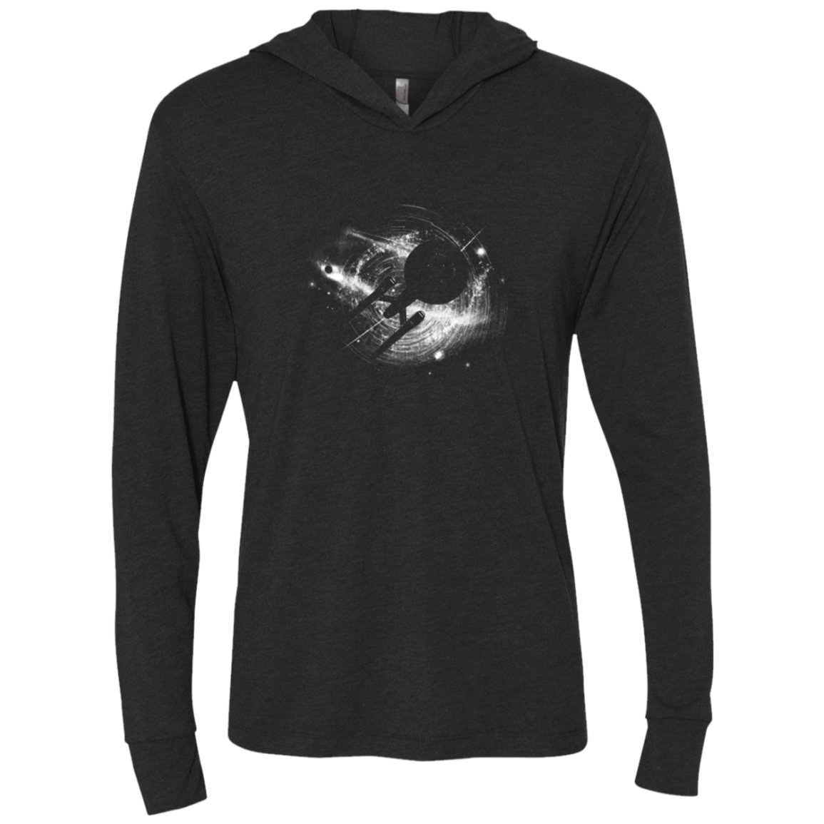 T-Shirts Vintage Black / X-Small ENTERPRISE Triblend Long Sleeve Hoodie Tee