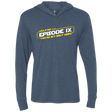 T-Shirts Indigo / X-Small Episode IX Triblend Long Sleeve Hoodie Tee