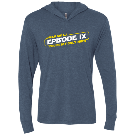 T-Shirts Indigo / X-Small Episode IX Triblend Long Sleeve Hoodie Tee