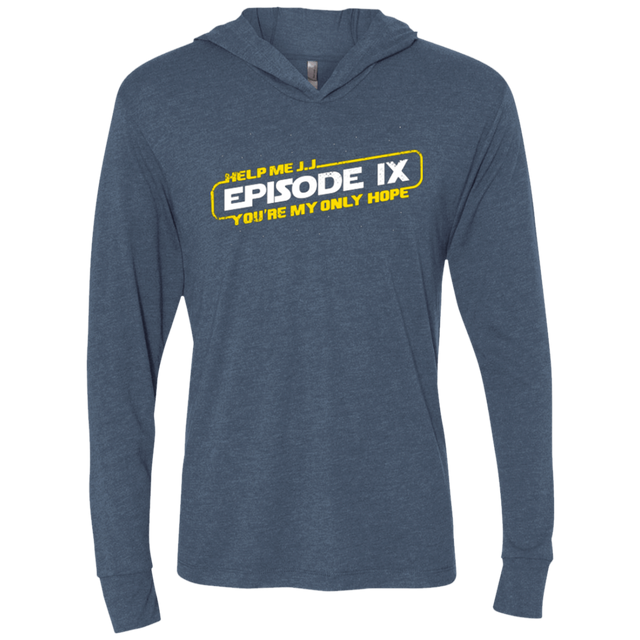 T-Shirts Indigo / X-Small Episode IX Triblend Long Sleeve Hoodie Tee
