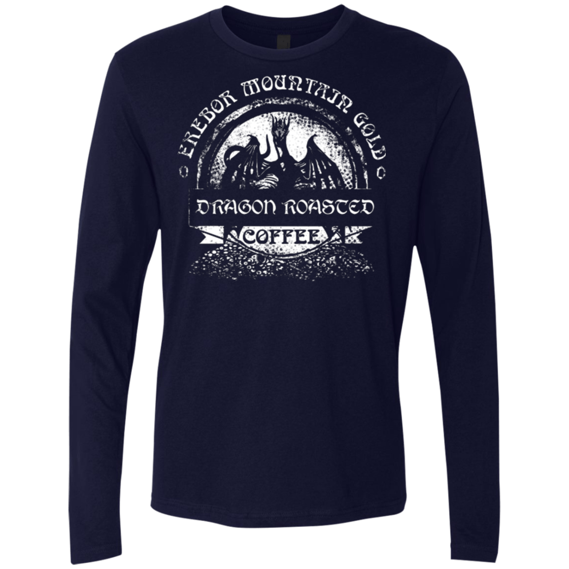 T-Shirts Midnight Navy / Small Erebor Coffee Men's Premium Long Sleeve