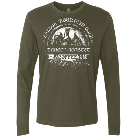 T-Shirts Military Green / Small Erebor Coffee Men's Premium Long Sleeve