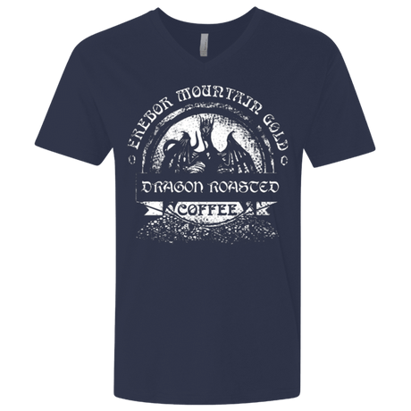 T-Shirts Midnight Navy / X-Small Erebor Coffee Men's Premium V-Neck