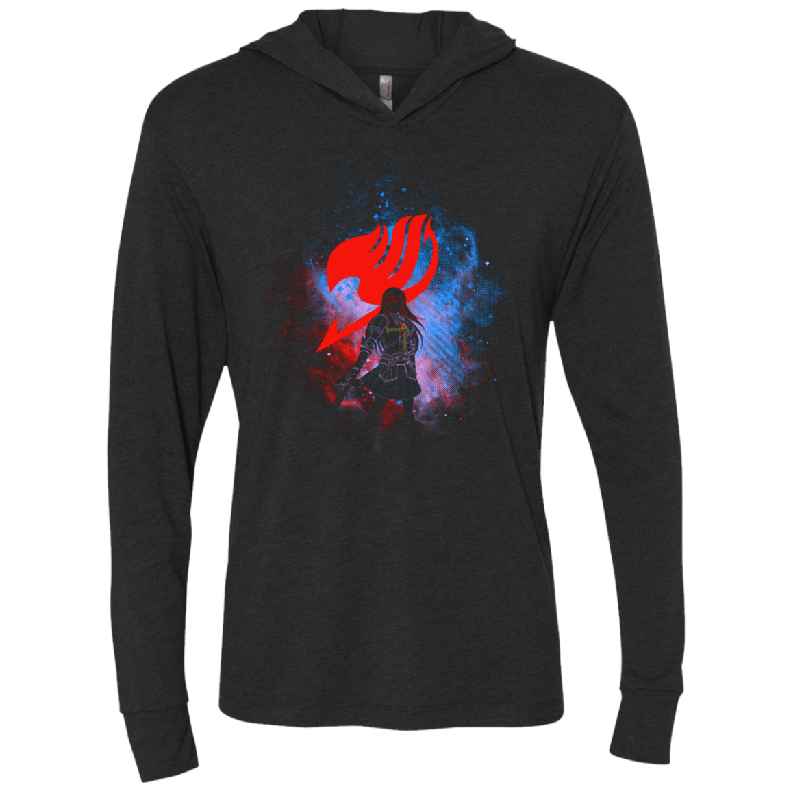 T-Shirts Vintage Black / X-Small ERZA ART Triblend Long Sleeve Hoodie Tee