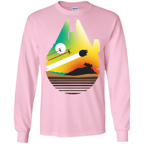 T-Shirts Light Pink / S Escape from Desert Planet Men's Long Sleeve T-Shirt