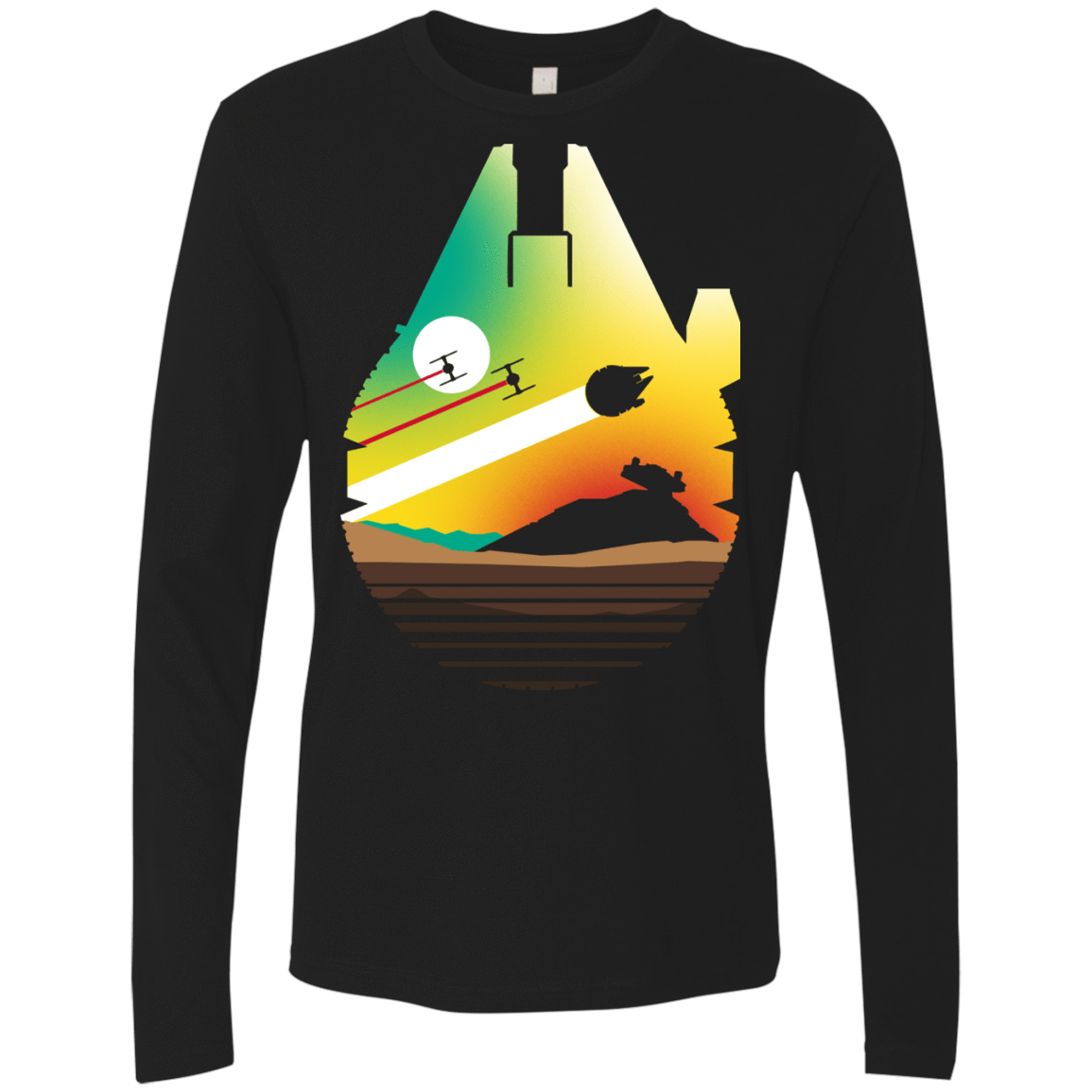 T-Shirts Black / S Escape from Desert Planet Men's Premium Long Sleeve