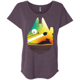 T-Shirts Vintage Purple / X-Small Escape from Desert Planet Triblend Dolman Sleeve