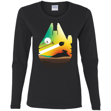 T-Shirts Black / S Escape from Desert Planet Women's Long Sleeve T-Shirt