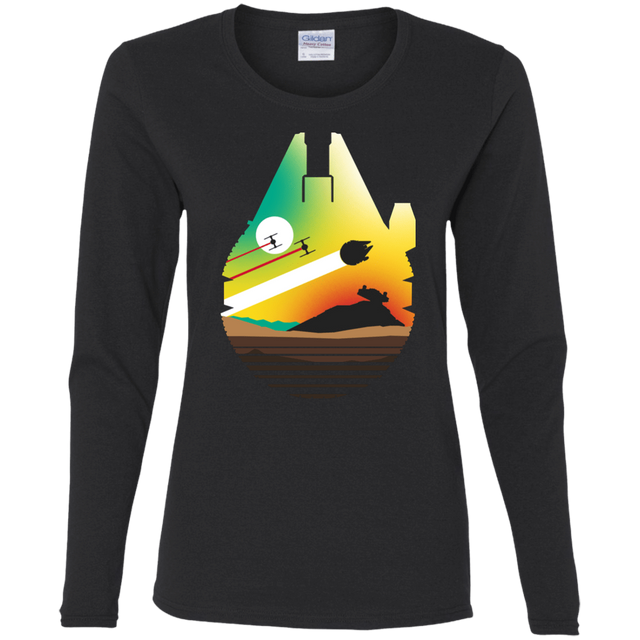 T-Shirts Black / S Escape from Desert Planet Women's Long Sleeve T-Shirt