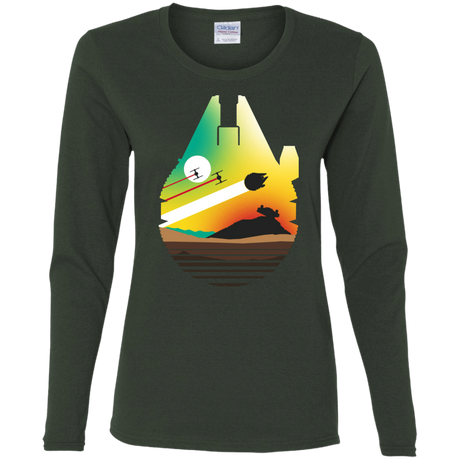 T-Shirts Forest / S Escape from Desert Planet Women's Long Sleeve T-Shirt