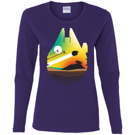 T-Shirts Purple / S Escape from Desert Planet Women's Long Sleeve T-Shirt