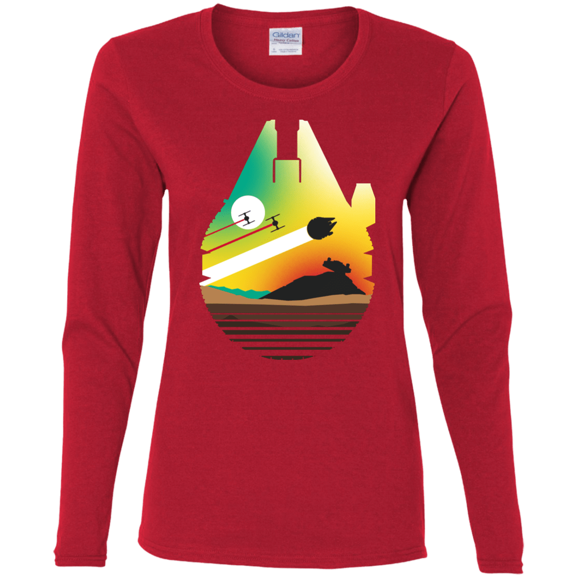 T-Shirts Red / S Escape from Desert Planet Women's Long Sleeve T-Shirt