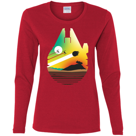 T-Shirts Red / S Escape from Desert Planet Women's Long Sleeve T-Shirt