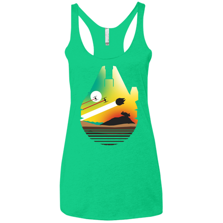 T-Shirts Envy / X-Small Escape from Desert Planet Women's Triblend Racerback Tank