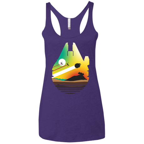 T-Shirts Purple Rush / X-Small Escape from Desert Planet Women's Triblend Racerback Tank