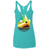 T-Shirts Tahiti Blue / X-Small Escape from Desert Planet Women's Triblend Racerback Tank