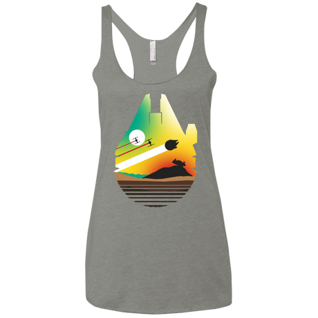 T-Shirts Venetian Grey / X-Small Escape from Desert Planet Women's Triblend Racerback Tank
