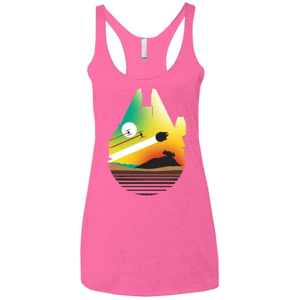 T-Shirts Vintage Pink / X-Small Escape from Desert Planet Women's Triblend Racerback Tank