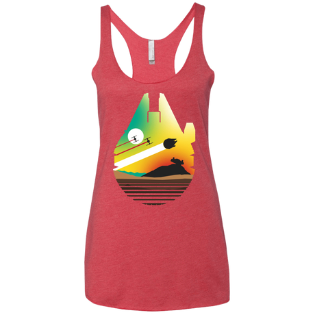 T-Shirts Vintage Red / X-Small Escape from Desert Planet Women's Triblend Racerback Tank