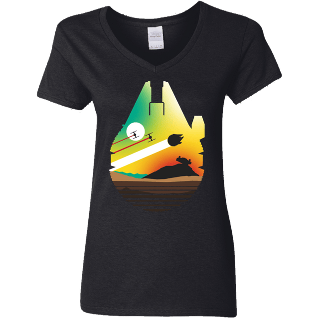 T-Shirts Black / S Escape from Desert Planet Women's V-Neck T-Shirt