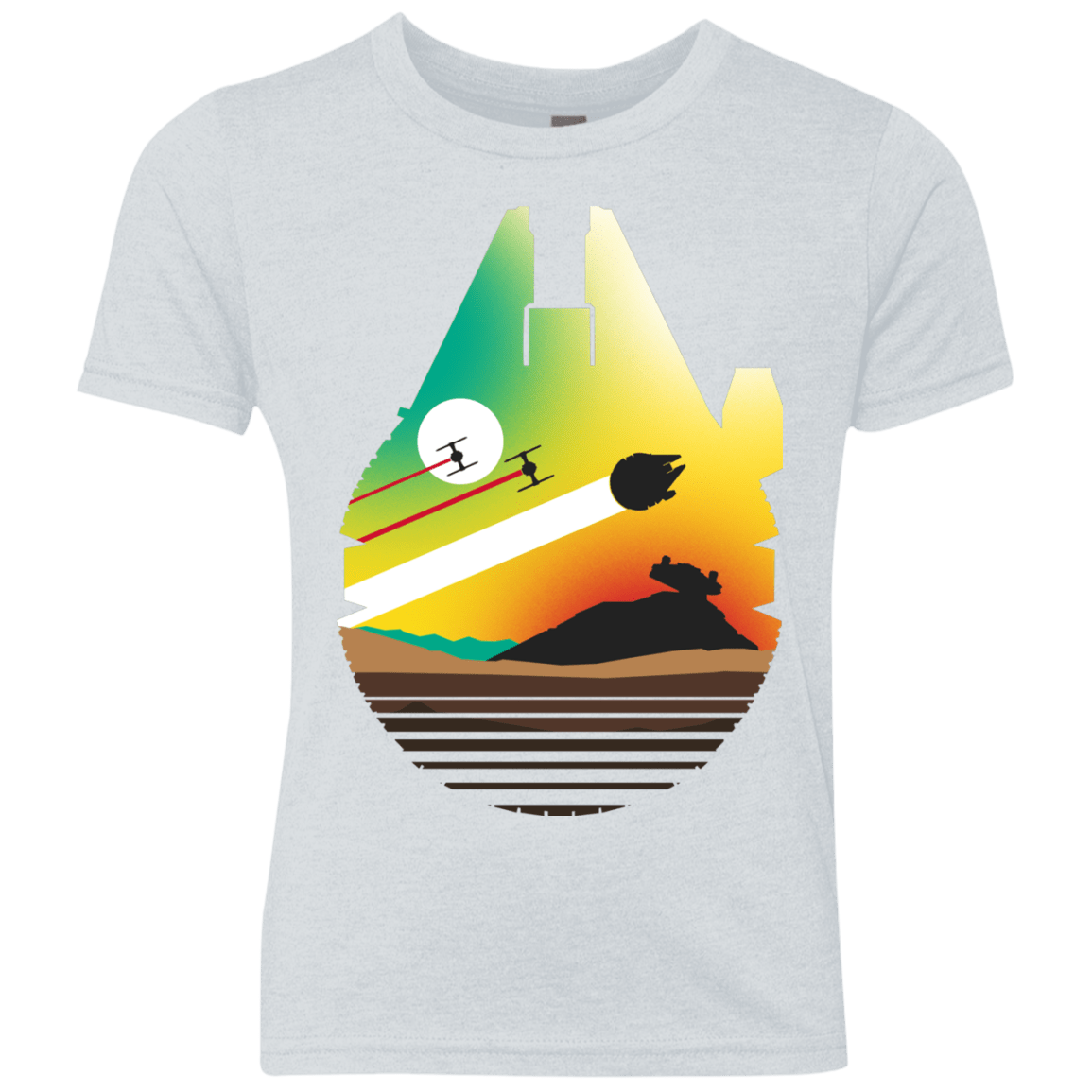 T-Shirts Heather White / YXS Escape from Desert Planet Youth Triblend T-Shirt