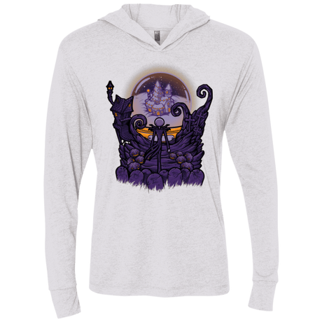 T-Shirts Heather White / X-Small Escape From Nightmare Triblend Long Sleeve Hoodie Tee