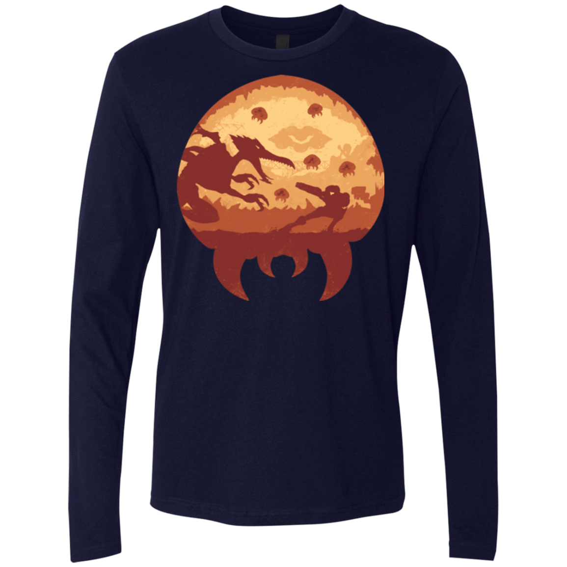 T-Shirts Midnight Navy / Small Escape from Zebes Men's Premium Long Sleeve