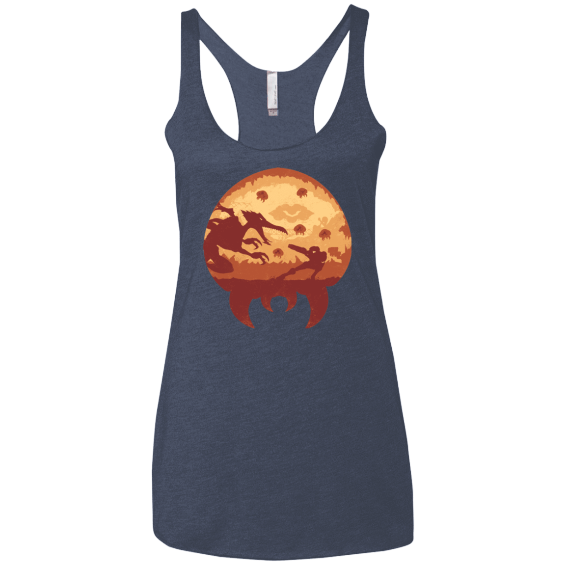 T-Shirts Vintage Navy / X-Small Escape from Zebes Women's Triblend Racerback Tank