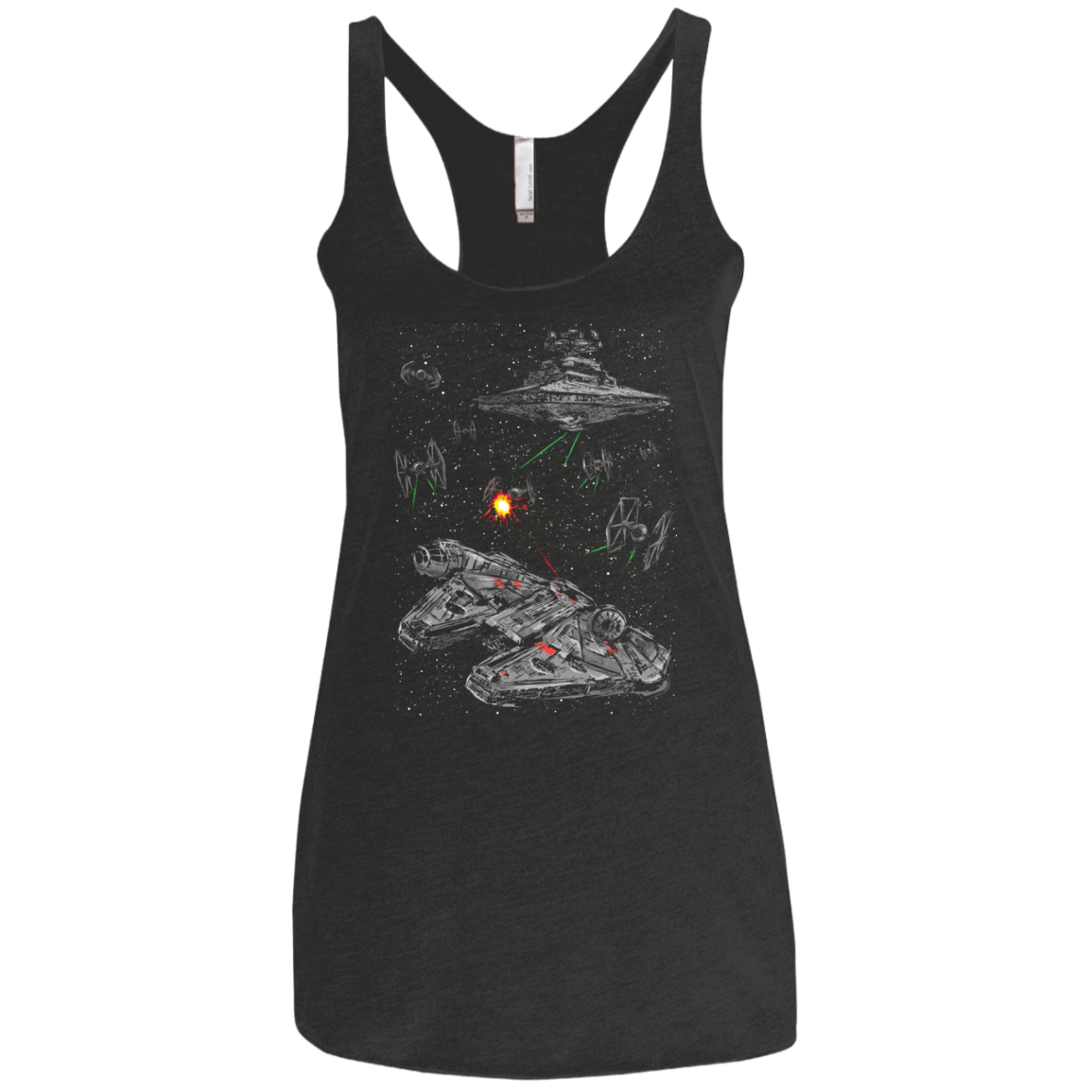 T-Shirts Vintage Black / X-Small Escape the Imperial Navy Women's Triblend Racerback Tank