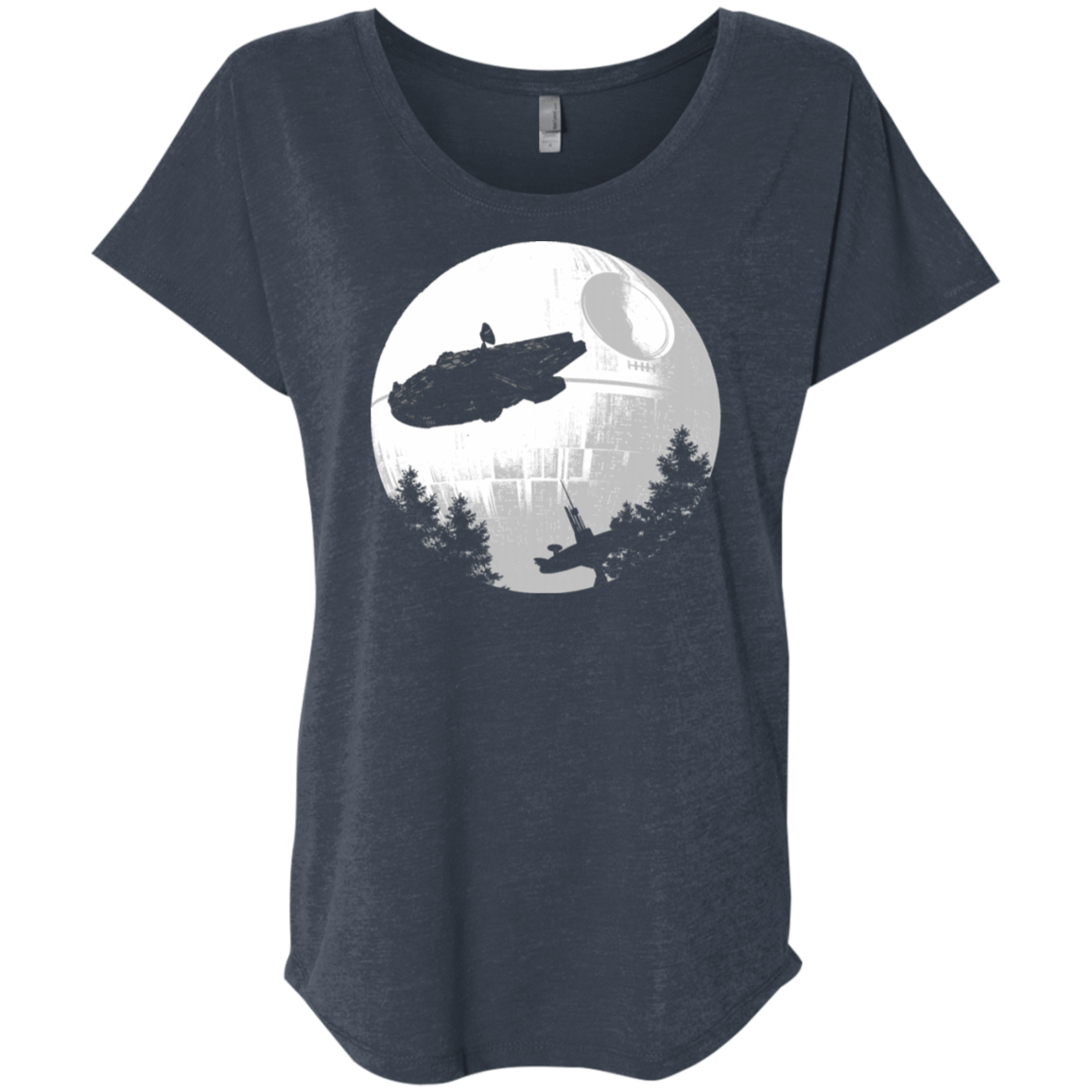 T-Shirts Vintage Navy / X-Small ET Parody Triblend Dolman Sleeve