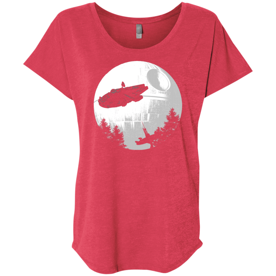 T-Shirts Vintage Red / X-Small ET Parody Triblend Dolman Sleeve