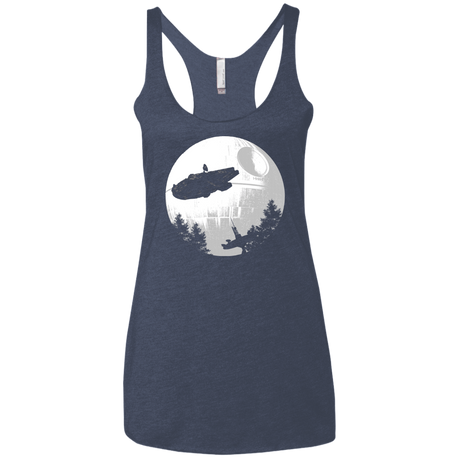 T-Shirts Vintage Navy / X-Small ET Parody Women's Triblend Racerback Tank