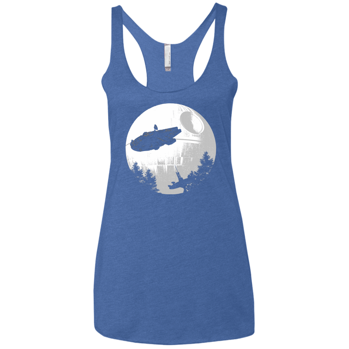 T-Shirts Vintage Royal / X-Small ET Parody Women's Triblend Racerback Tank