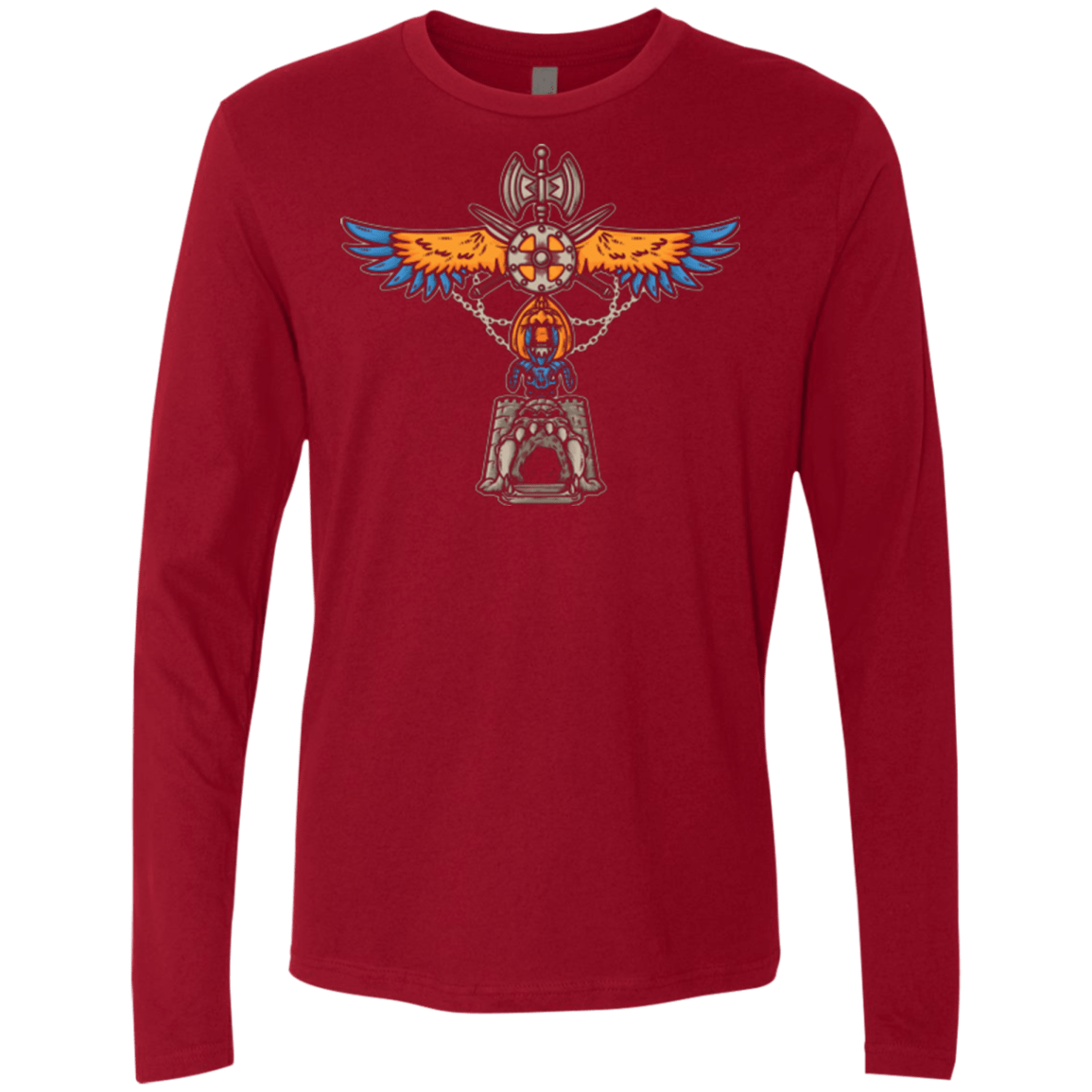 T-Shirts Cardinal / Small ETERNIA TOTEM Men's Premium Long Sleeve