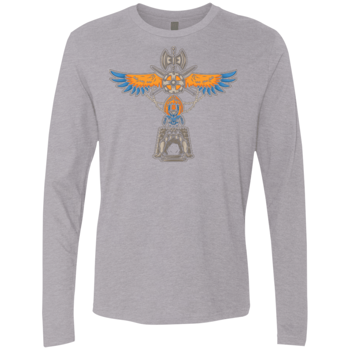 T-Shirts Heather Grey / Small ETERNIA TOTEM Men's Premium Long Sleeve