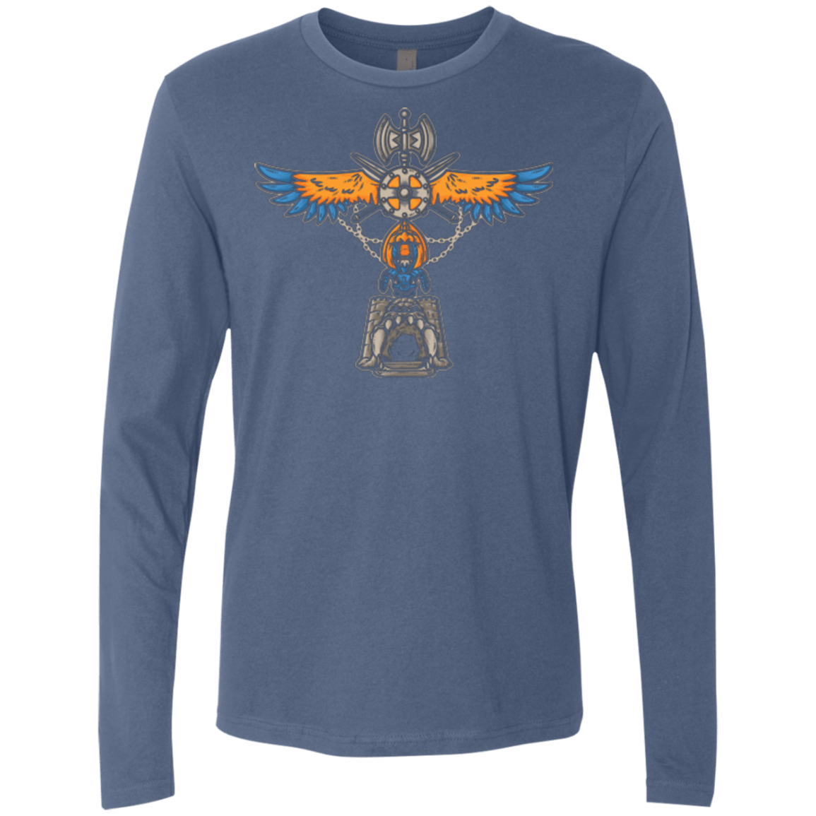 T-Shirts Indigo / Small ETERNIA TOTEM Men's Premium Long Sleeve