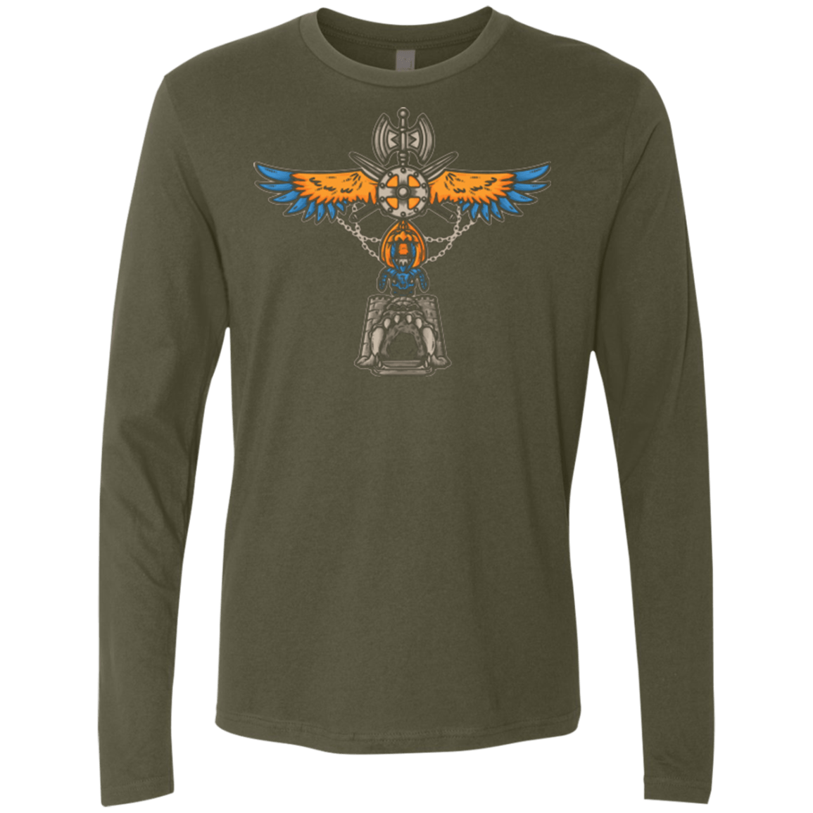 T-Shirts Military Green / Small ETERNIA TOTEM Men's Premium Long Sleeve