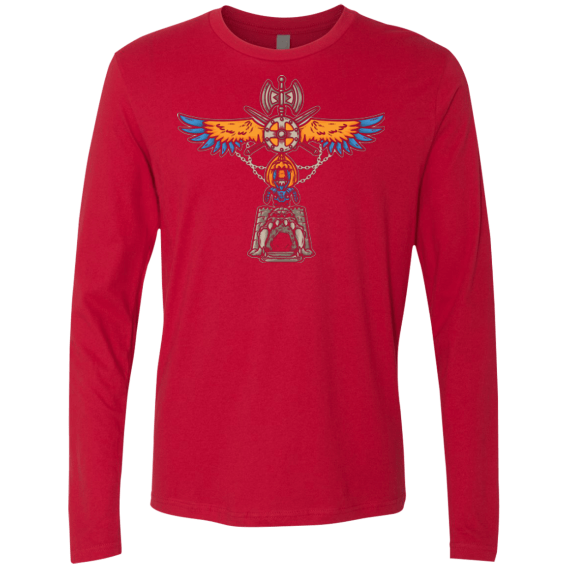 T-Shirts Red / Small ETERNIA TOTEM Men's Premium Long Sleeve