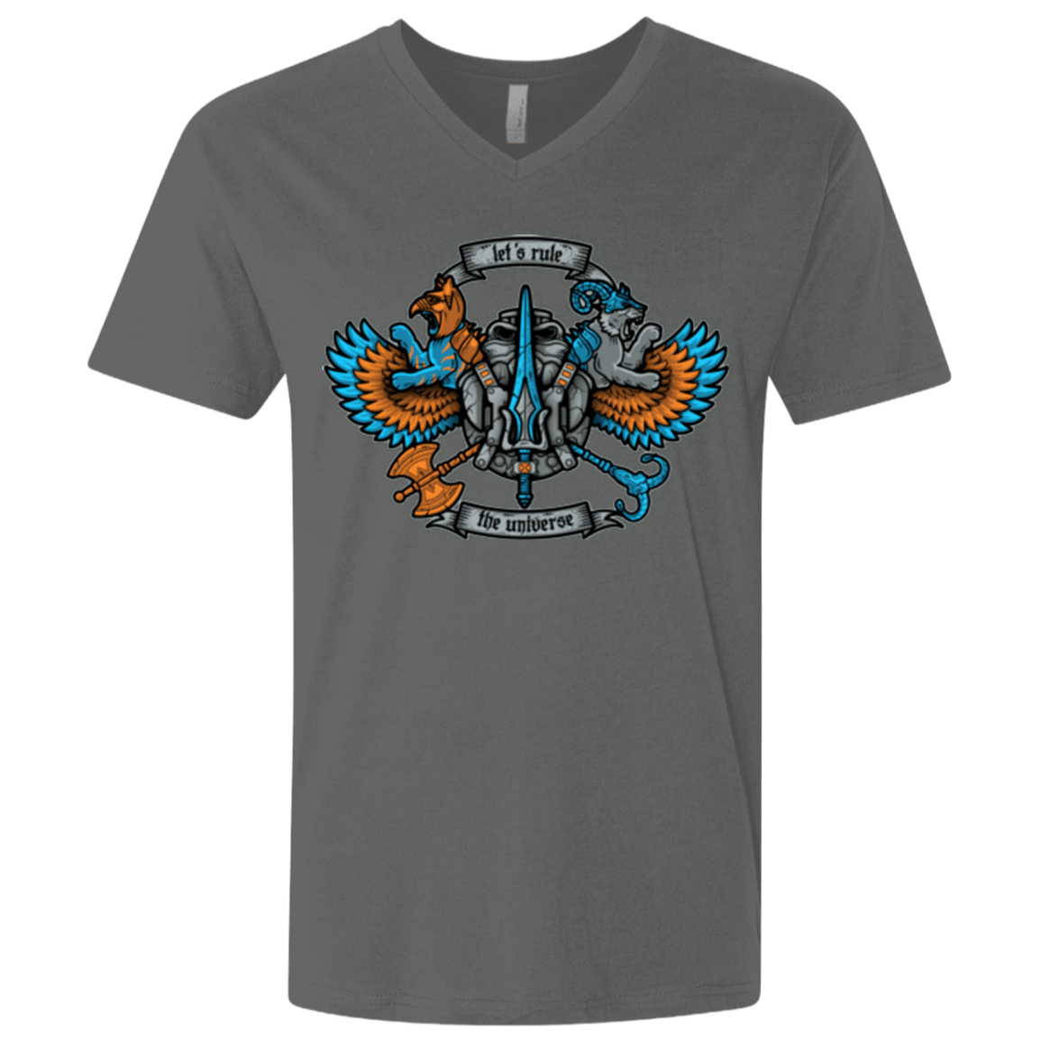 T-Shirts Heavy Metal / X-Small ETERNIAS CREST Men's Premium V-Neck