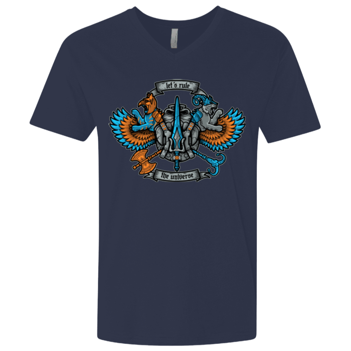 T-Shirts Midnight Navy / X-Small ETERNIAS CREST Men's Premium V-Neck