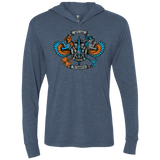 T-Shirts Indigo / X-Small ETERNIAS CREST Triblend Long Sleeve Hoodie Tee