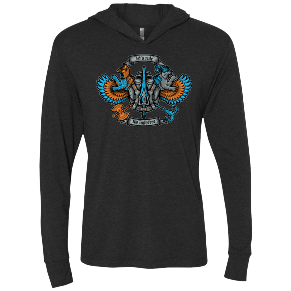 T-Shirts Vintage Black / X-Small ETERNIAS CREST Triblend Long Sleeve Hoodie Tee